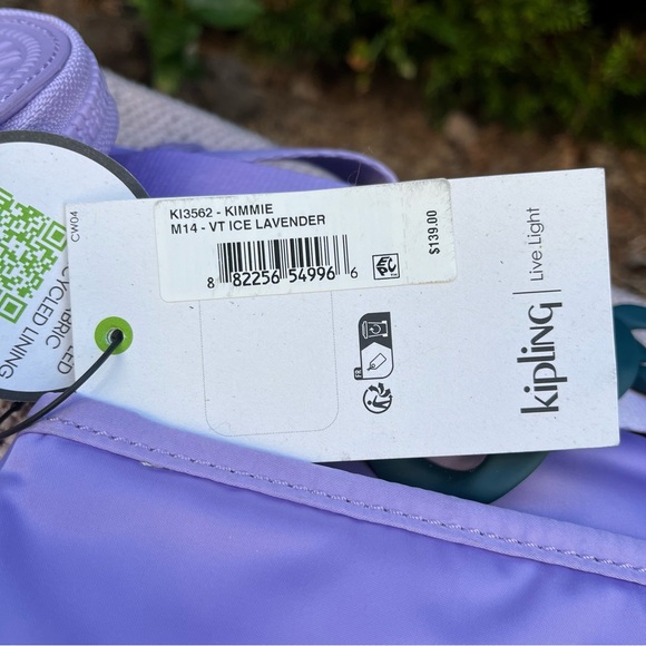 NWT - Kipling Kimmie Victoria Tang Convertible Crossbody Bag in VT Ice lavender - Picture 13 of 13